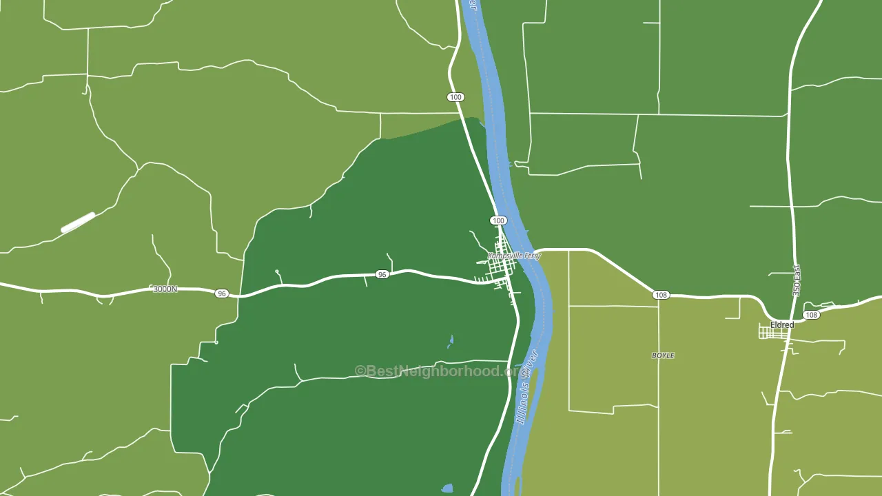 Kampsville, IL block-group voter-turnout map