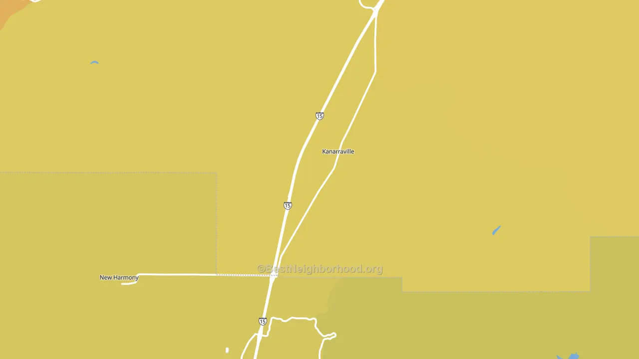 Kanarraville, UT block-group voter-turnout map