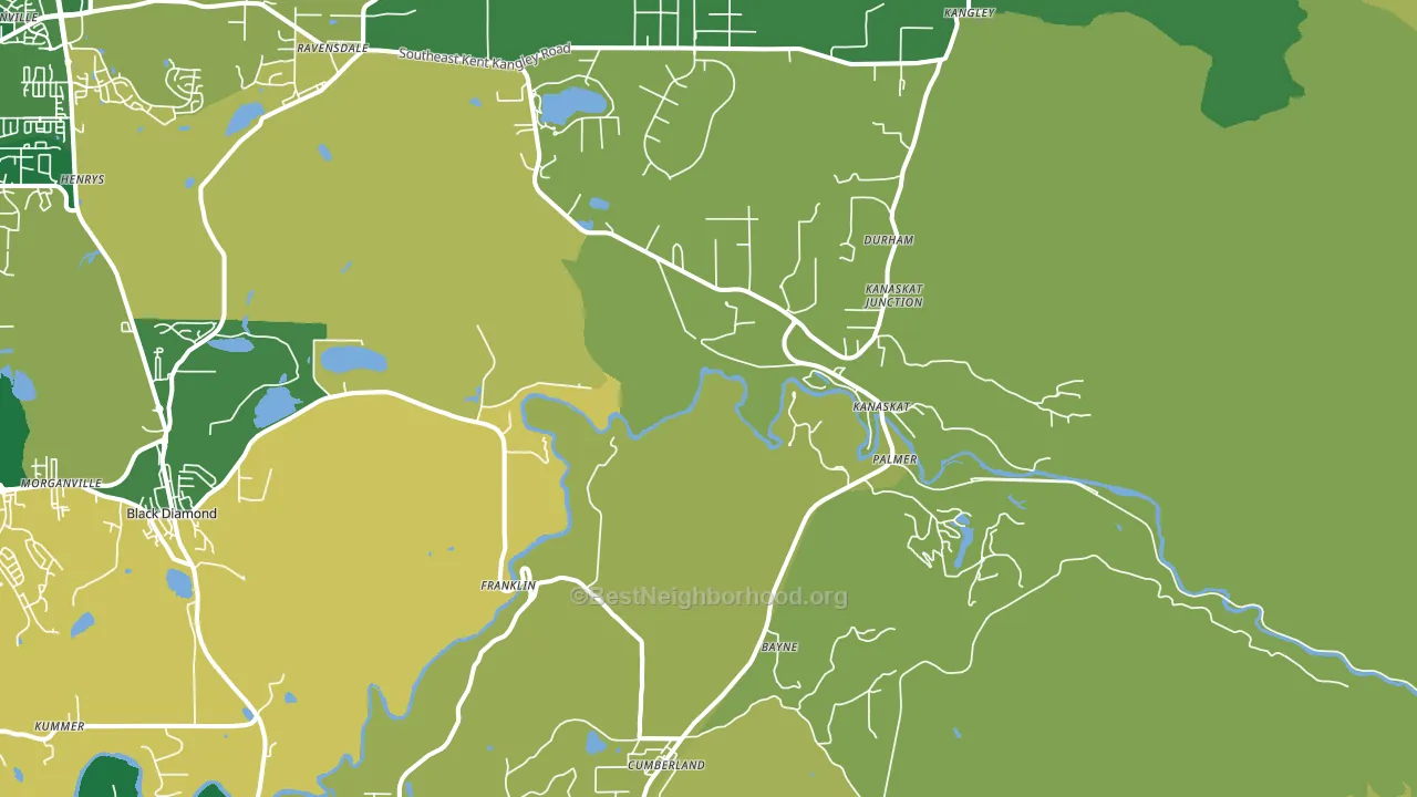 Kanaskat, WA block-group voter-turnout map