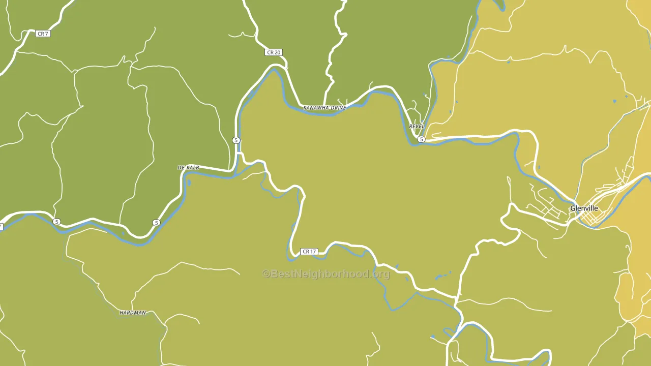 Kanawha Drive, WV block-group voter-turnout map