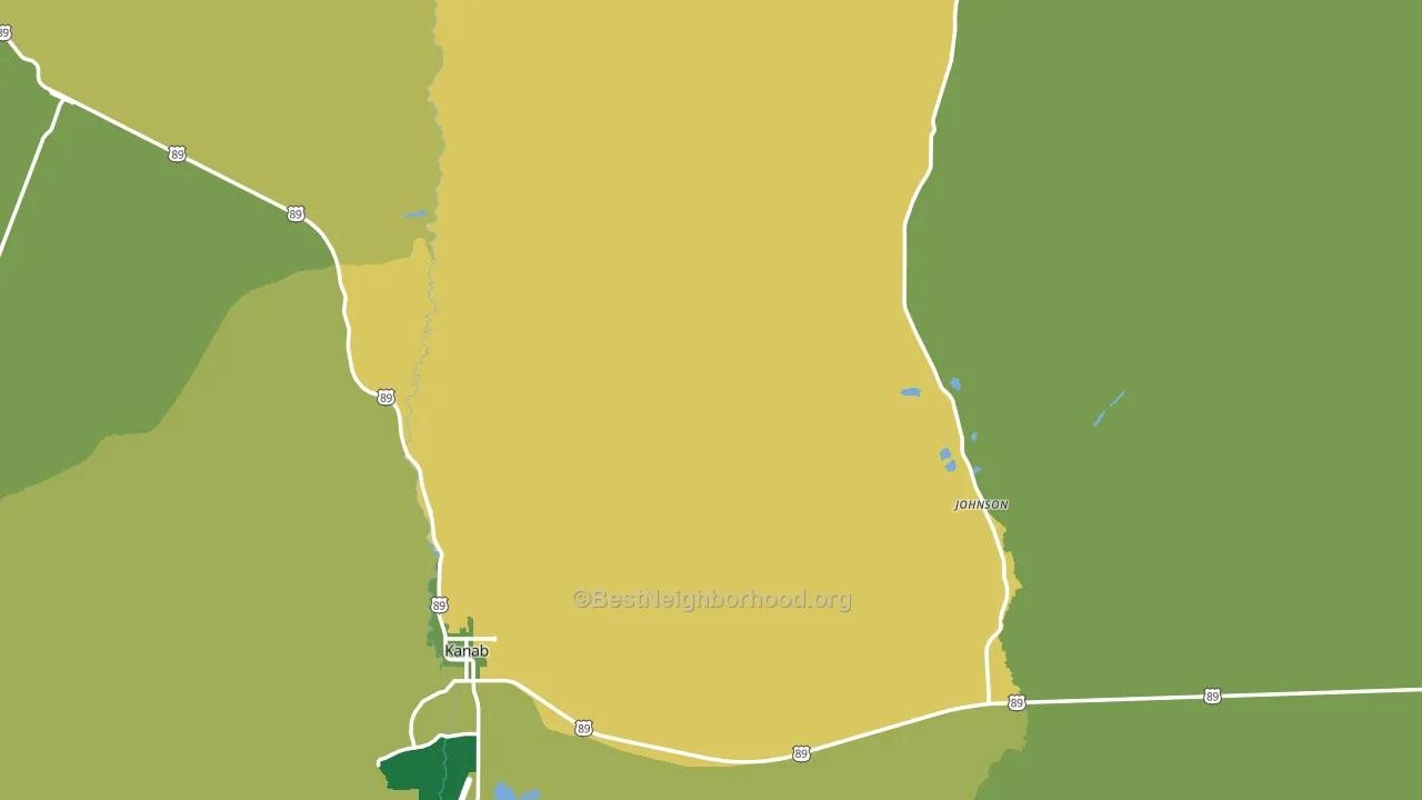 Kane County, UT block-group voter-turnout map