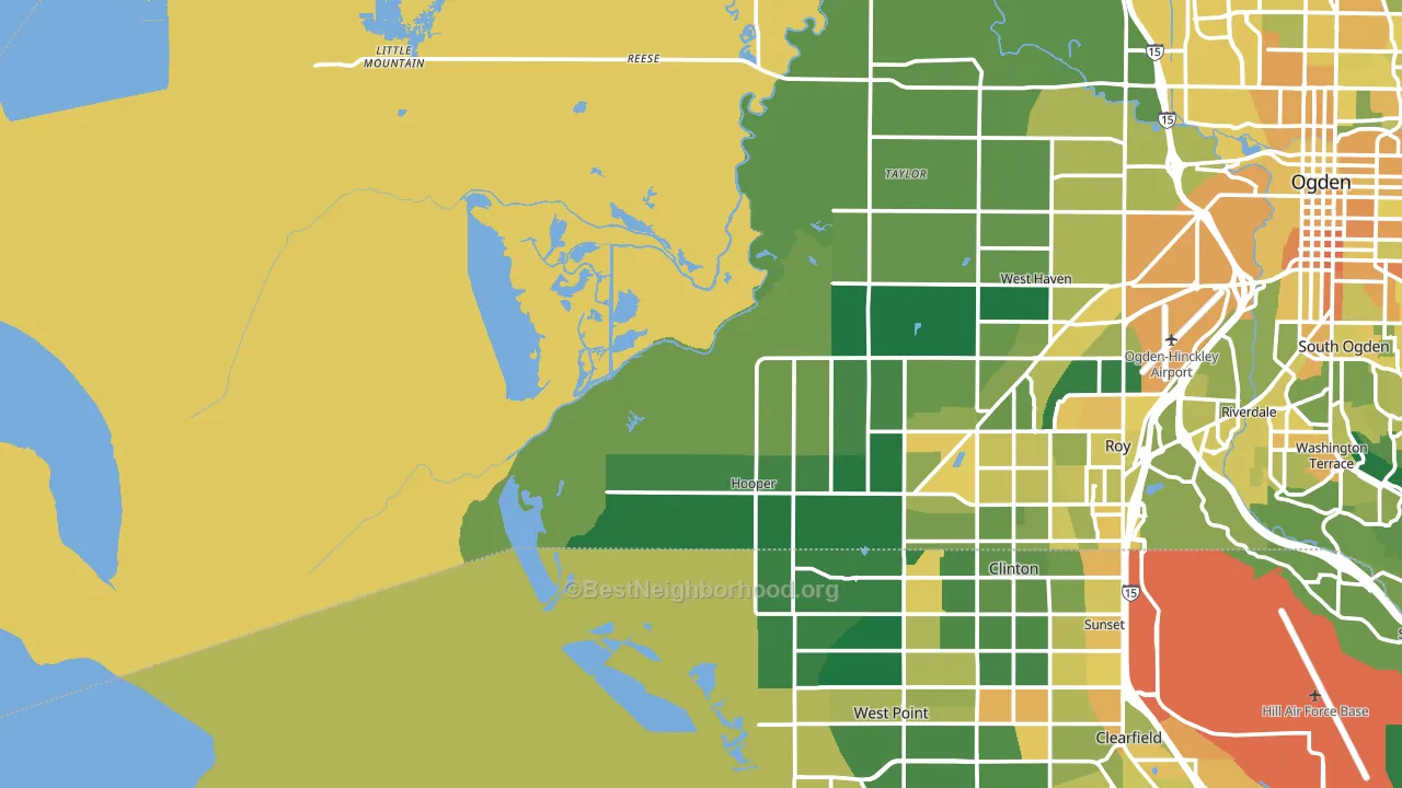 Kanesville, UT block-group voter-turnout map