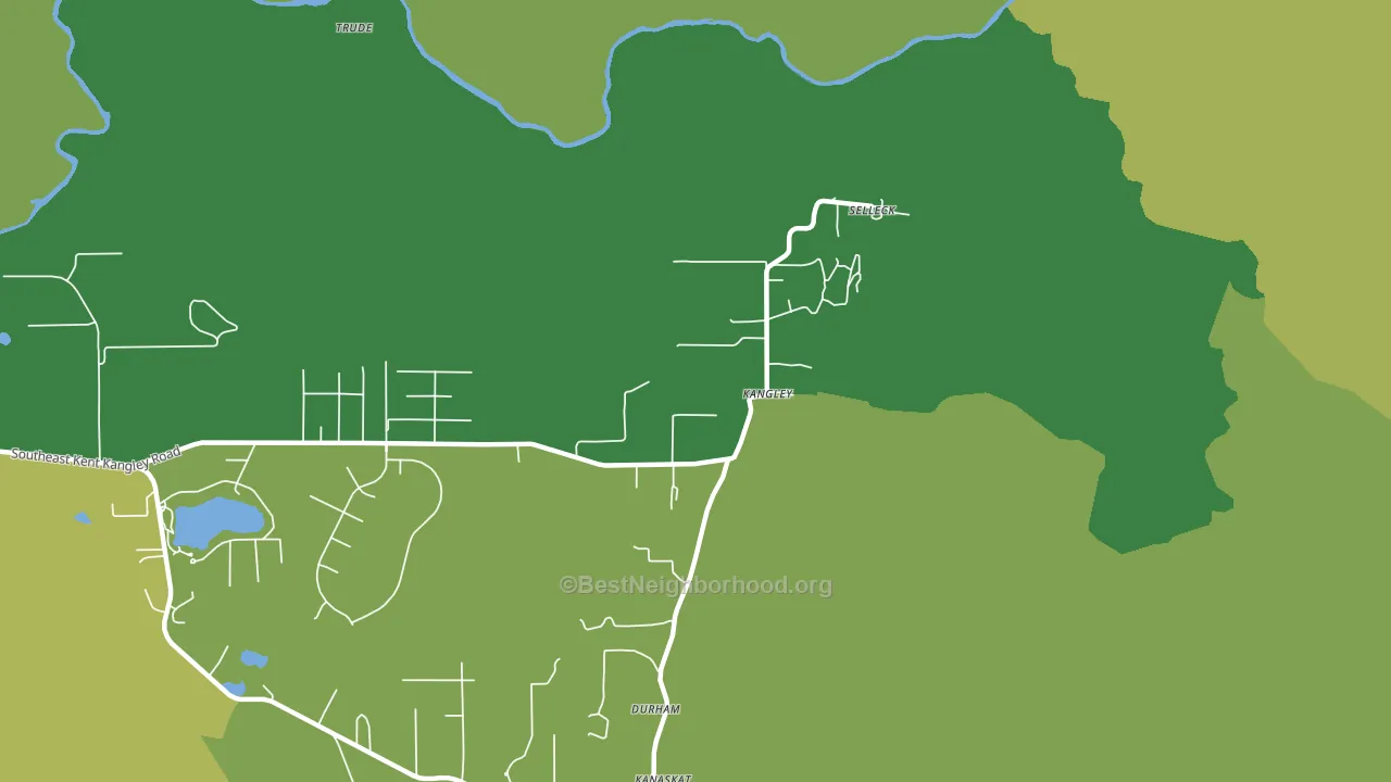 Kangley, WA block-group voter-turnout map
