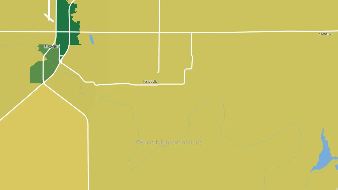 Kanopolis, KS block-group voter-turnout map