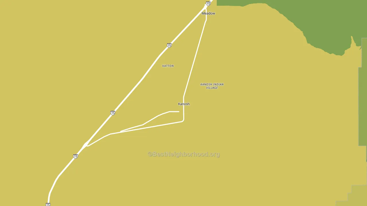 Kanosh, UT block-group voter-turnout map