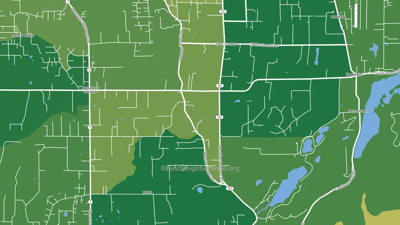 Kapowsin, WA block-group voter-turnout map