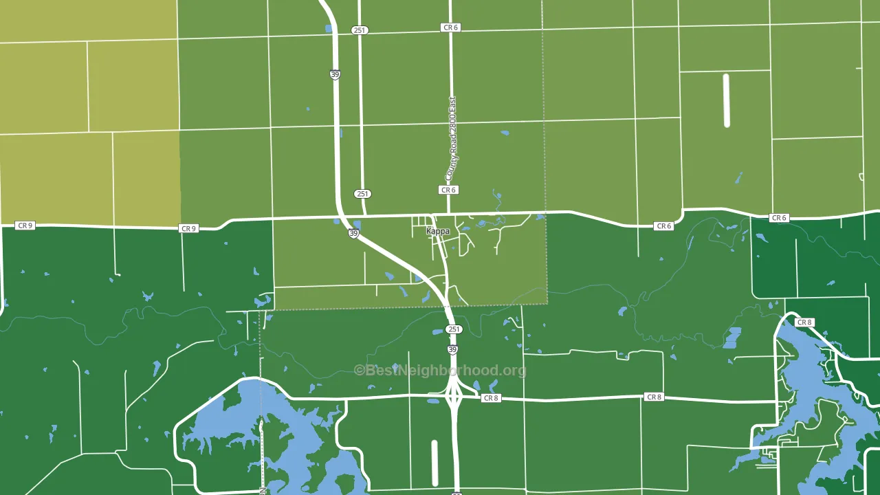 Kappa, IL block-group voter-turnout map