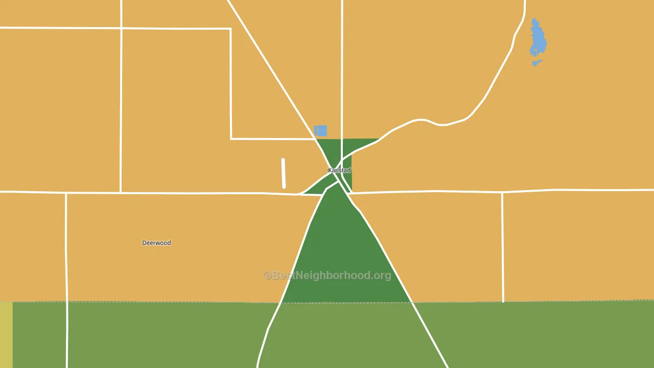 Karlstad, MN block-group voter-turnout map