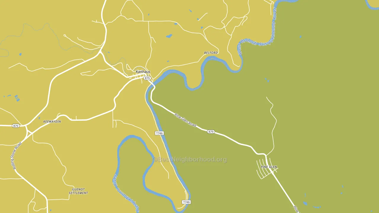 Karthaus, PA block-group voter-turnout map