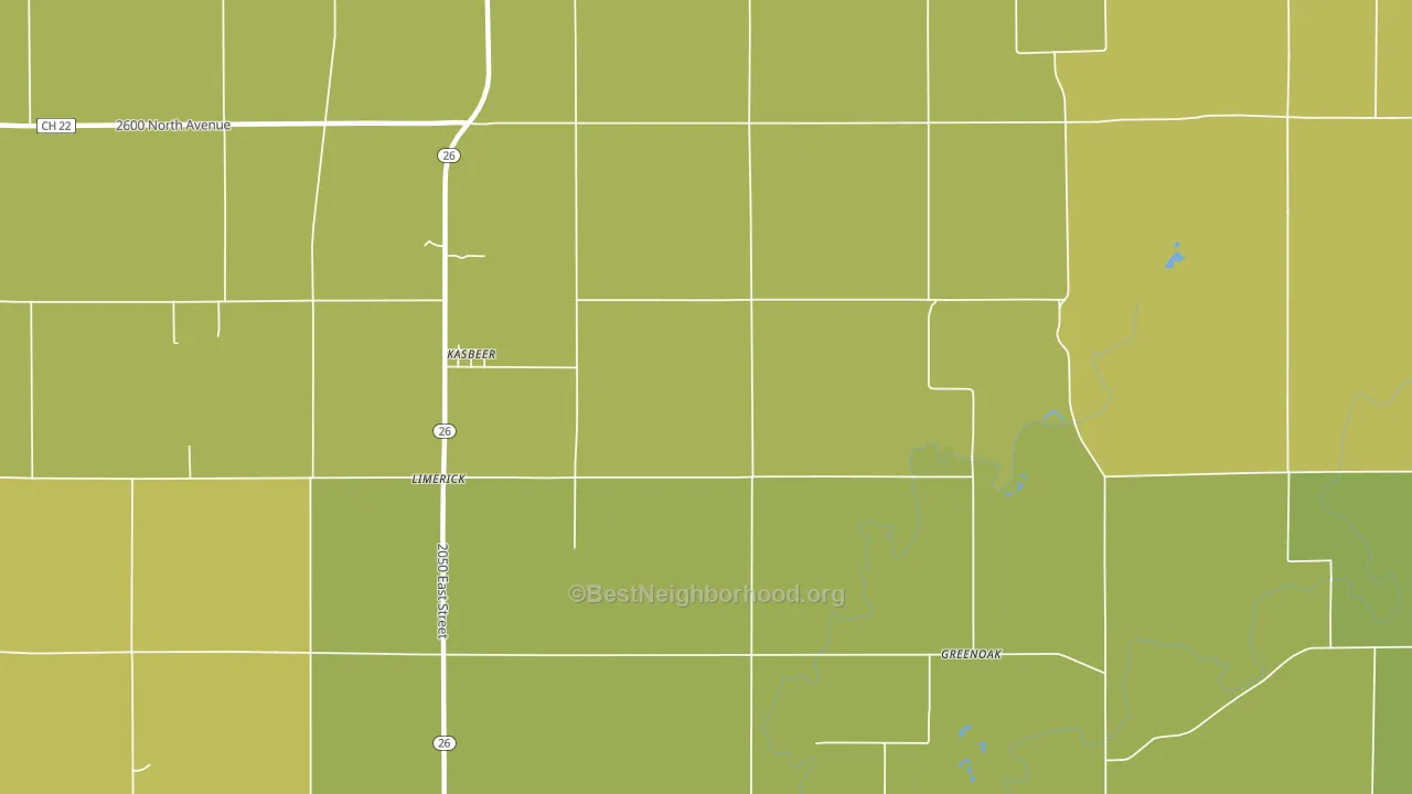 Kasbeer, IL block-group voter-turnout map