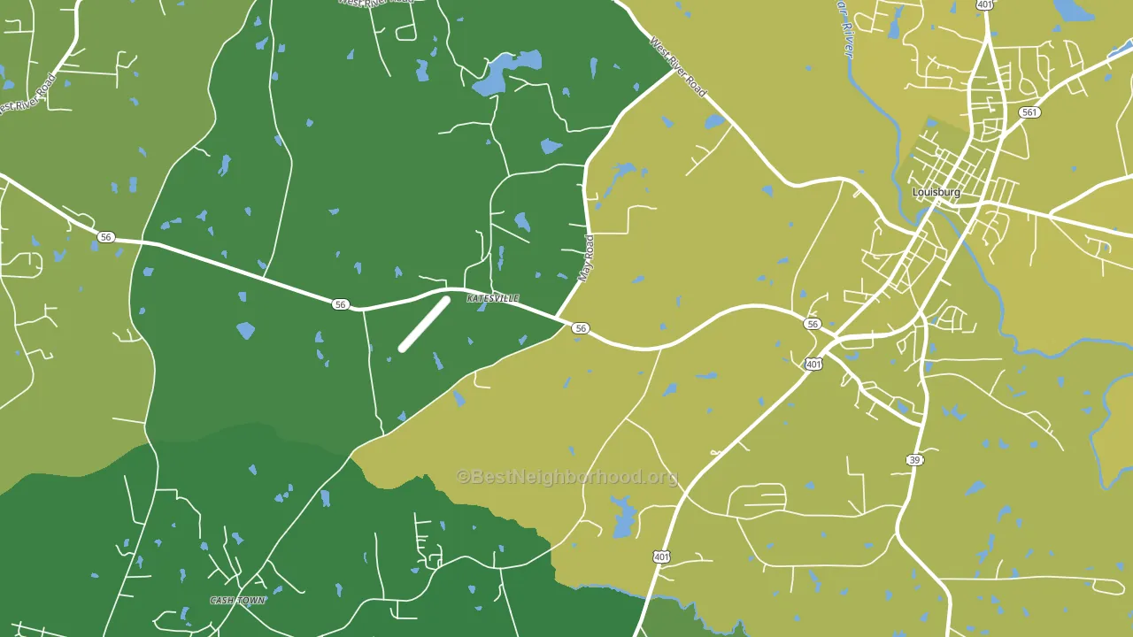 Katesville, NC block-group voter-turnout map