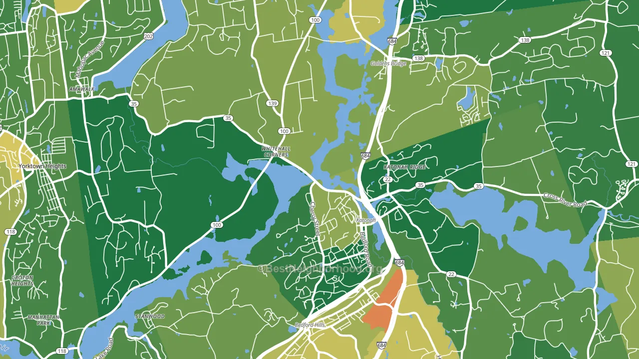 Katonah, NY block-group voter-turnout map
