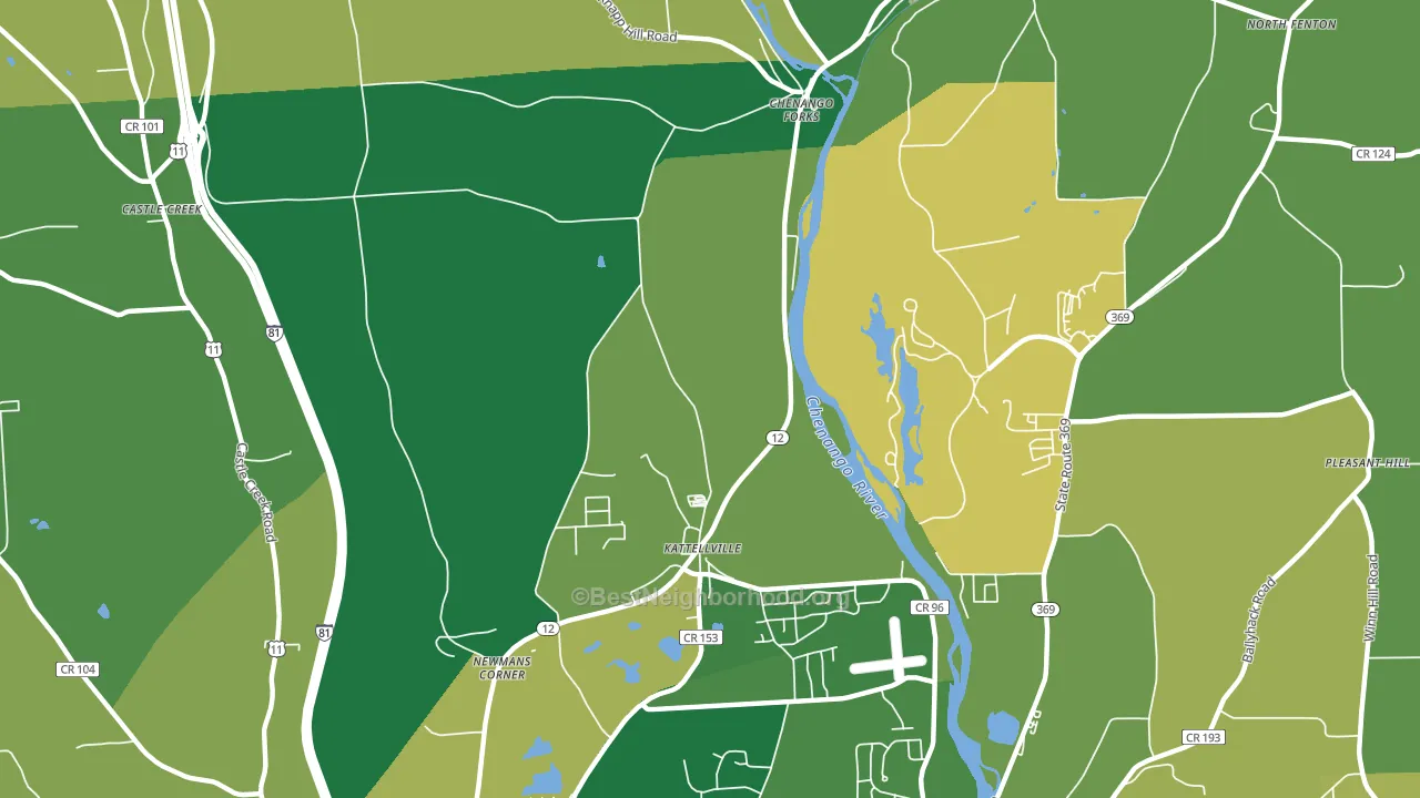 Kattelville, NY block-group voter-turnout map