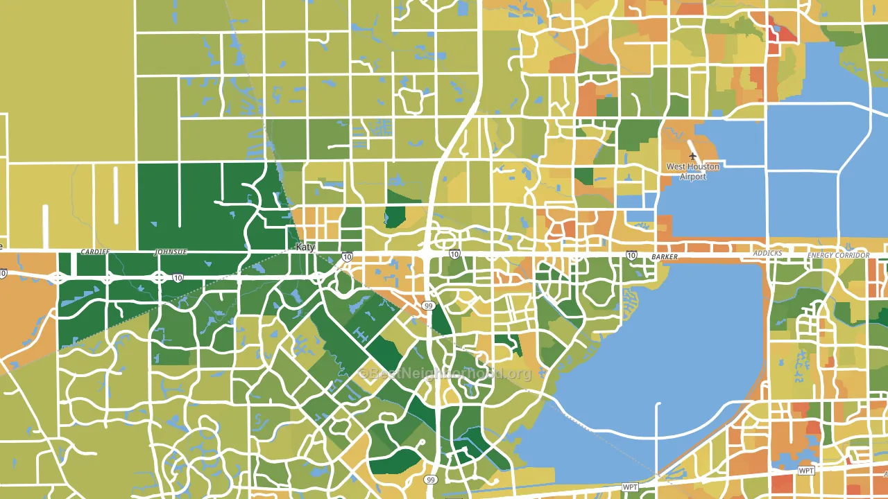 Katy, TX block-group voter-turnout map
