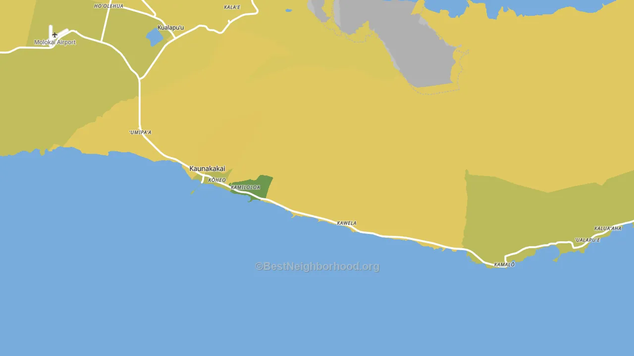 Kaunakakai, HI block-group voter-turnout map