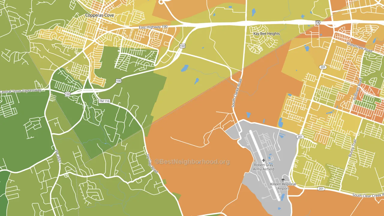 Kay Bee Heights, TX block-group voter-turnout map