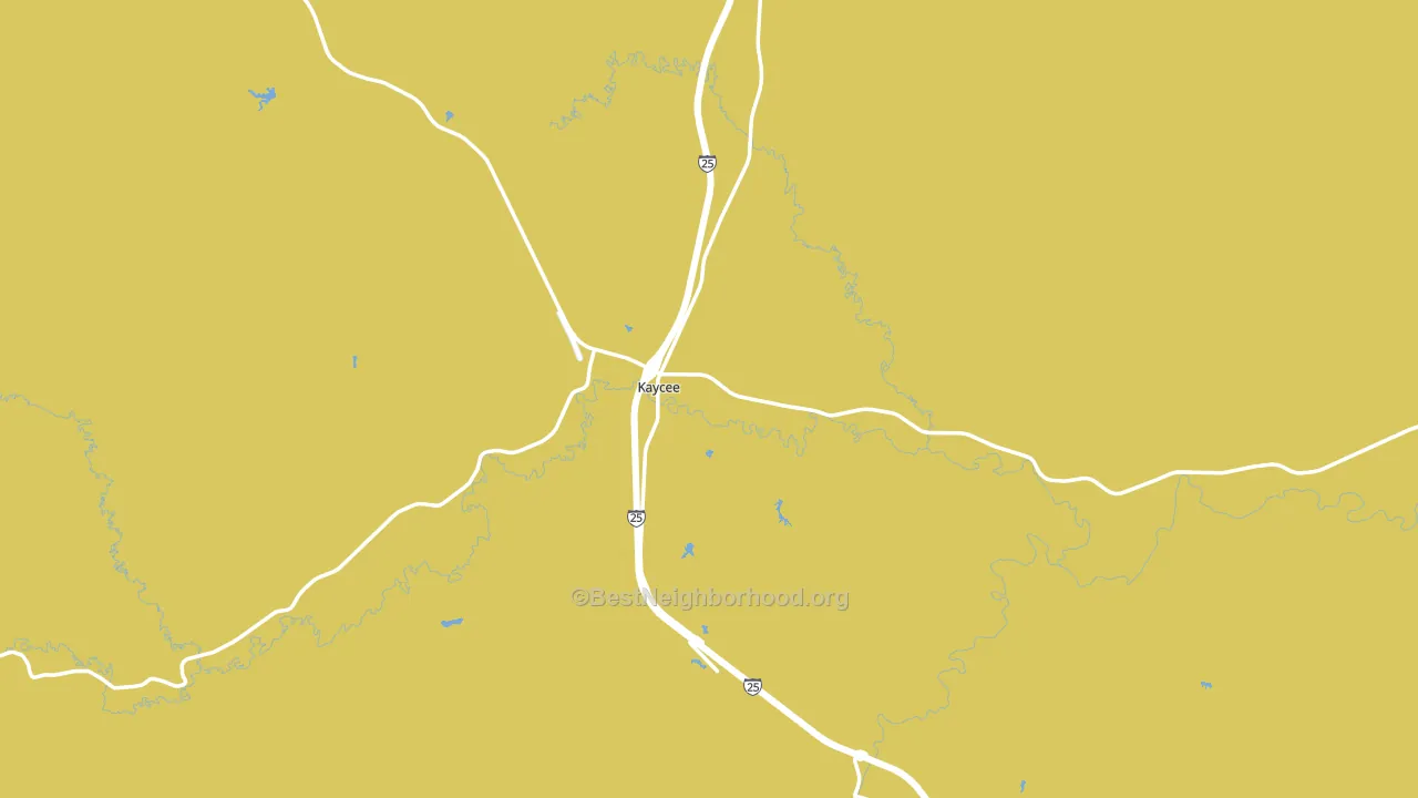 Kaycee, WY block-group voter-turnout map