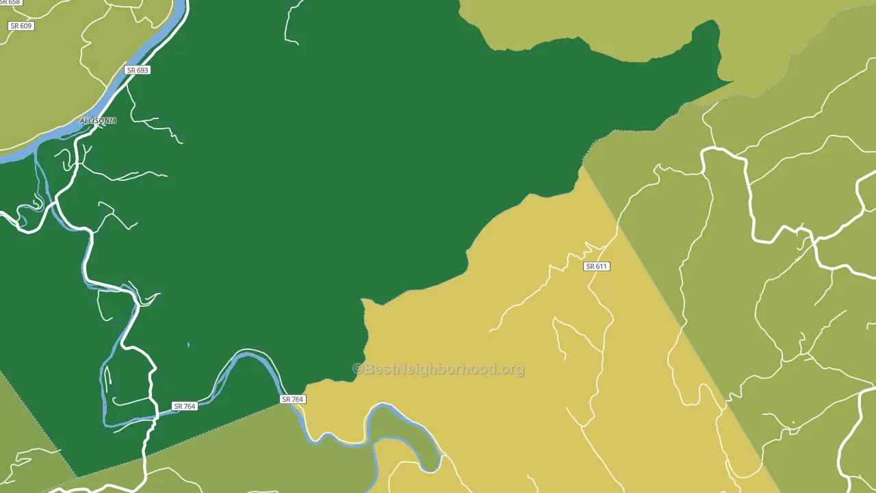Kayoulah, VA block-group voter-turnout map