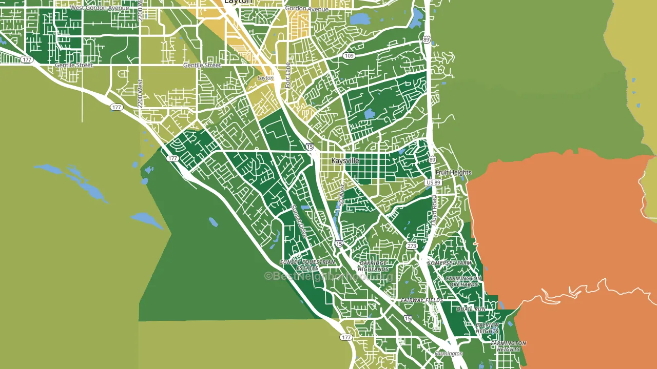 Kaysville, UT block-group voter-turnout map
