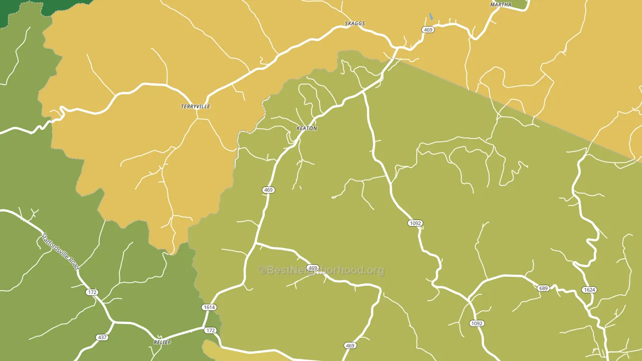 Keaton, KY block-group voter-turnout map