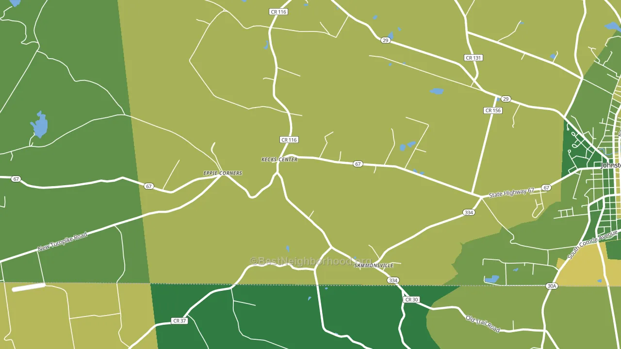 Kecks Center, NY block-group voter-turnout map
