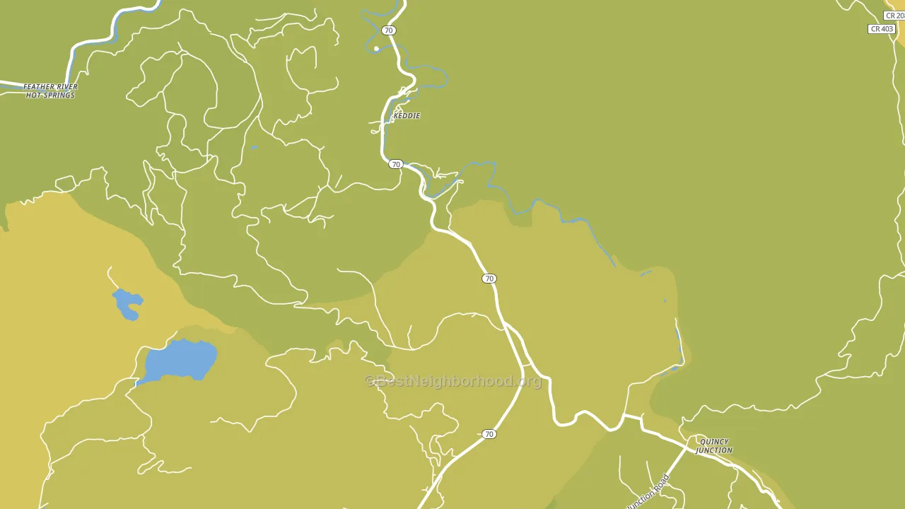 Keddie, CA block-group voter-turnout map