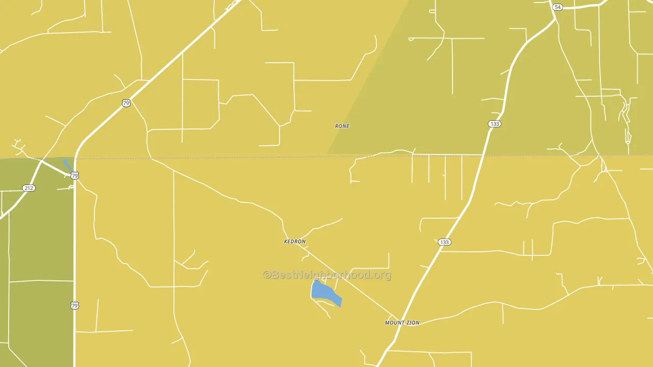 Kedron, AR block-group voter-turnout map