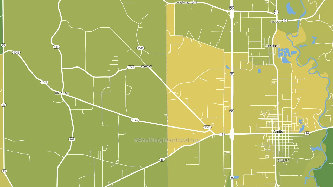 Kedron, LA block-group voter-turnout map