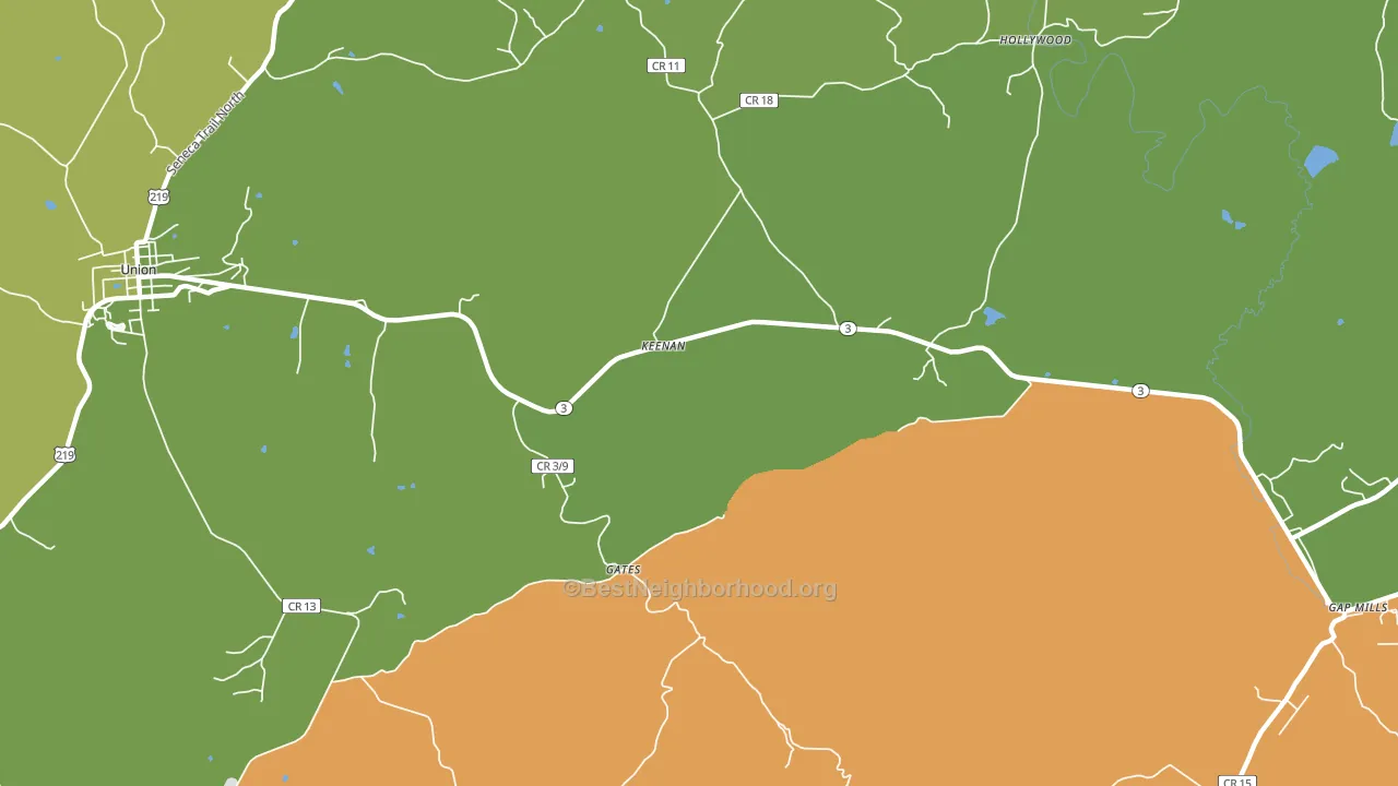 Keenan, WV block-group voter-turnout map