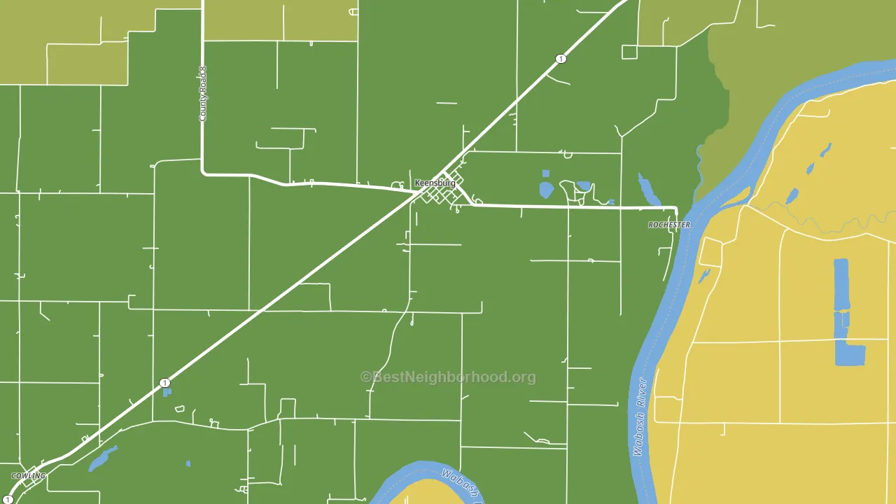 Keensburg, IL block-group voter-turnout map