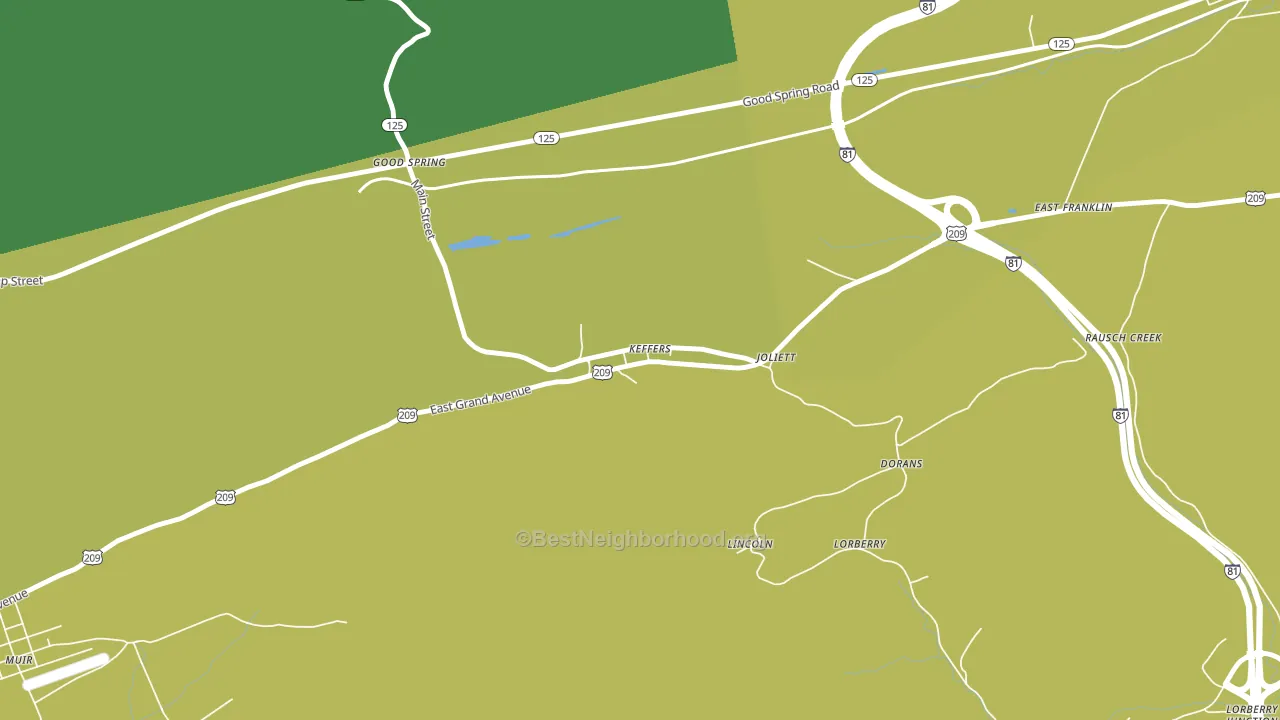 Keffer, PA block-group voter-turnout map