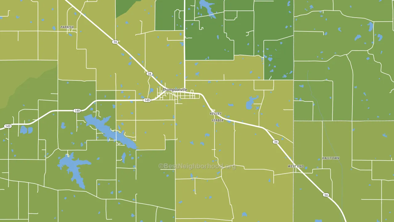 Kegley, IL block-group voter-turnout map
