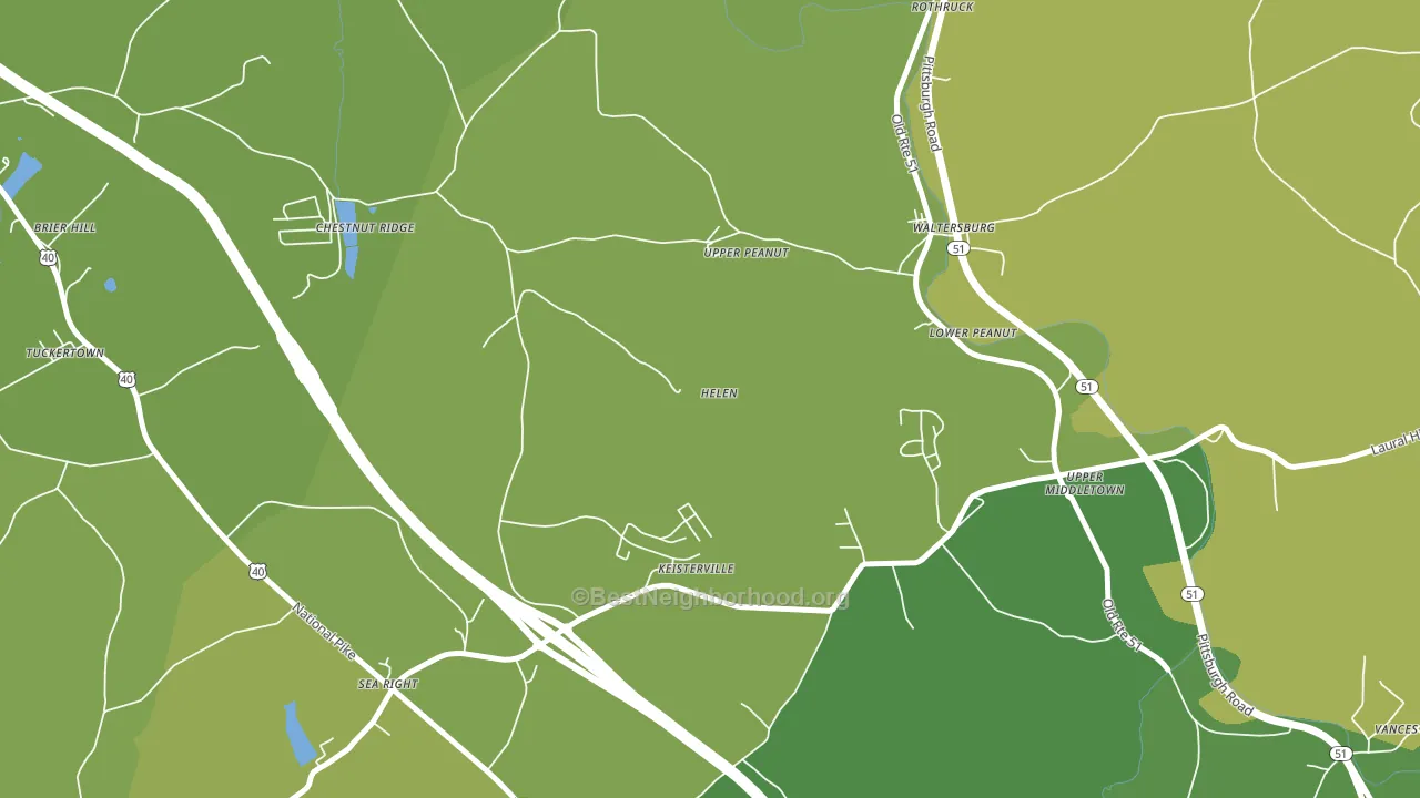 Keisterville, PA block-group voter-turnout map