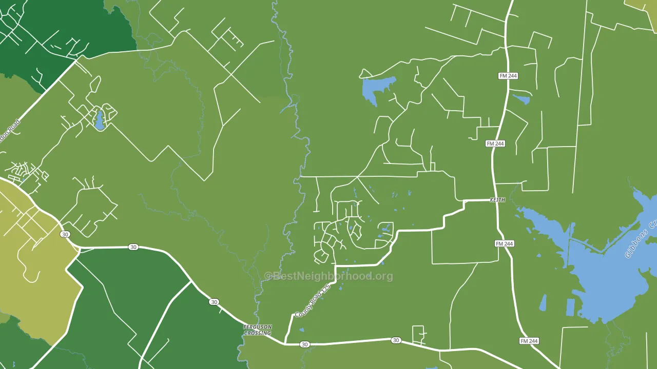 Keith, TX block-group voter-turnout map