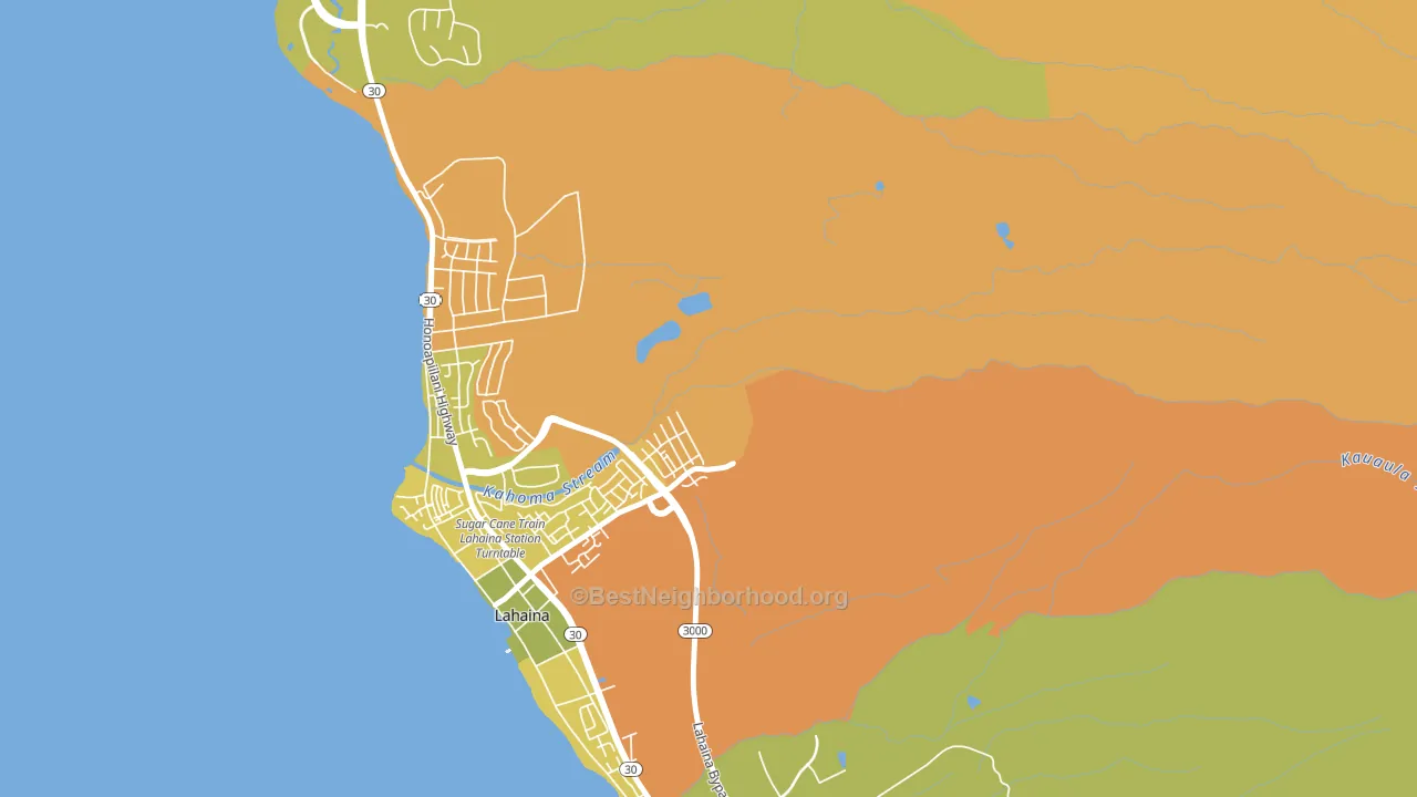 Kelawea, HI block-group voter-turnout map