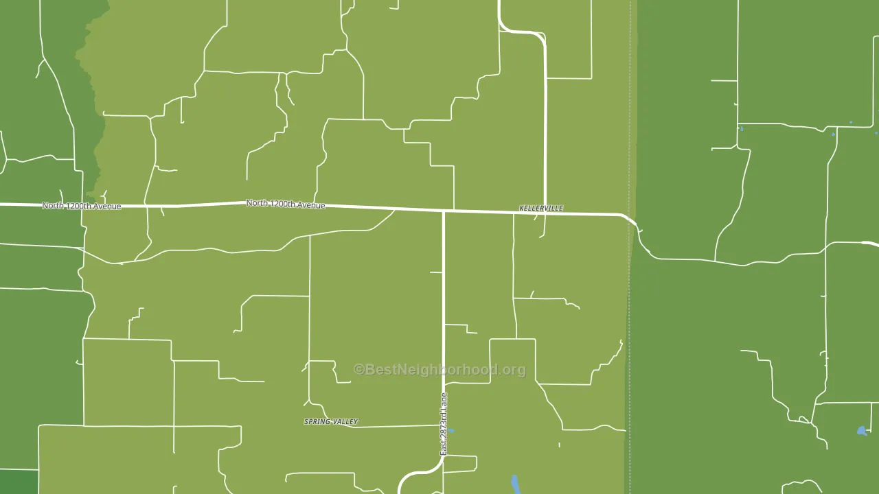 Kellerville, IL block-group voter-turnout map