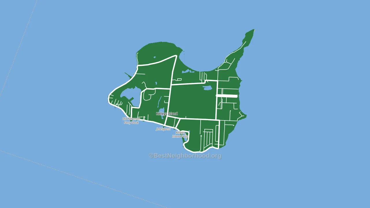 Kelleys Island, OH block-group voter-turnout map