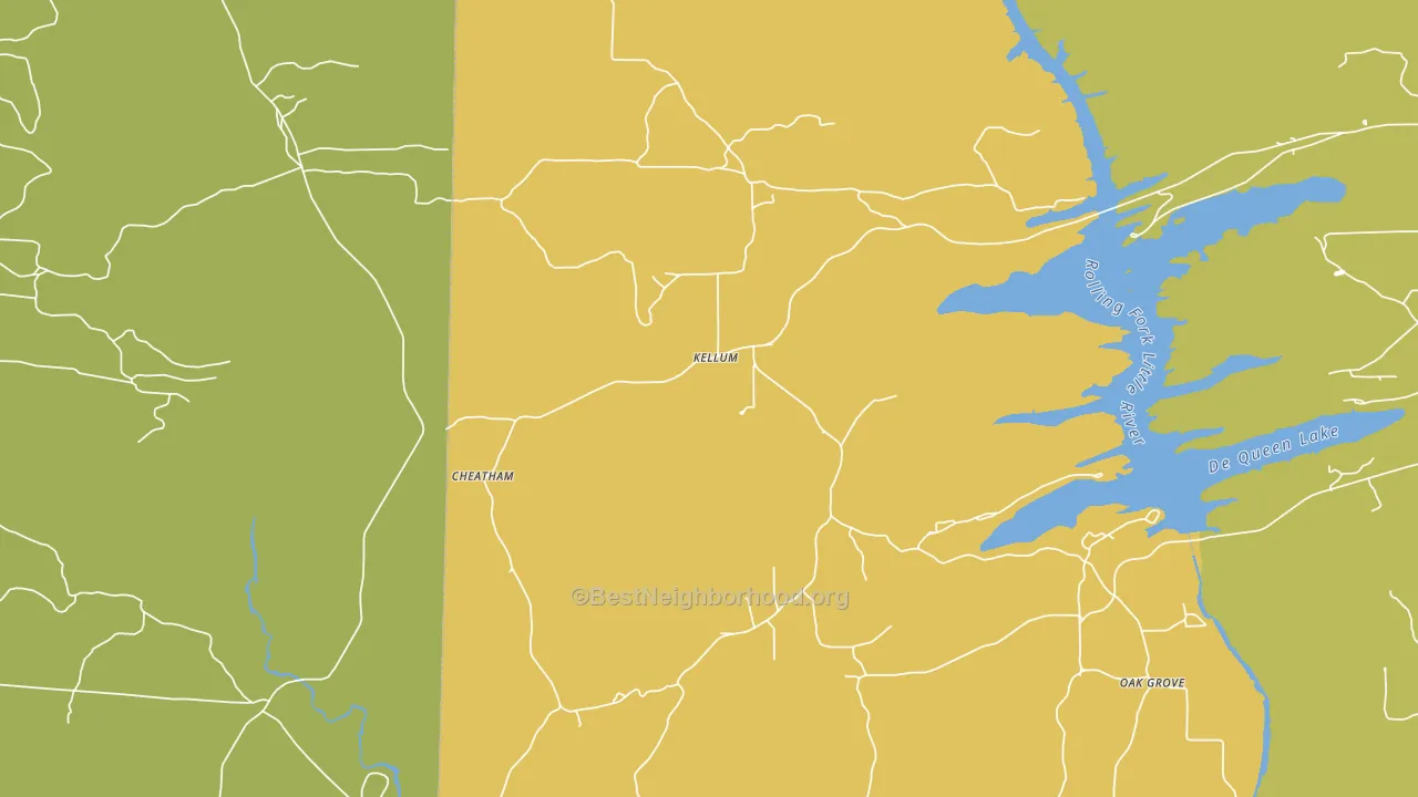 Kellum, AR block-group voter-turnout map