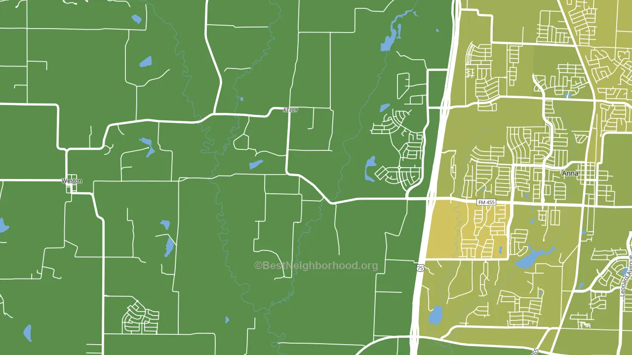 Kelly, TX block-group voter-turnout map