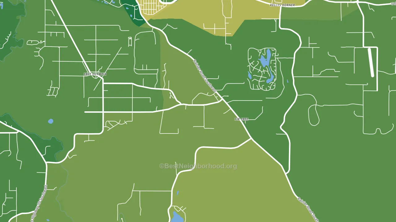 Kellys Korner, WA block-group voter-turnout map