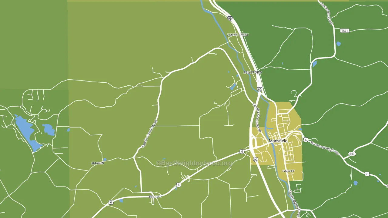 Kellytown, PA block-group voter-turnout map