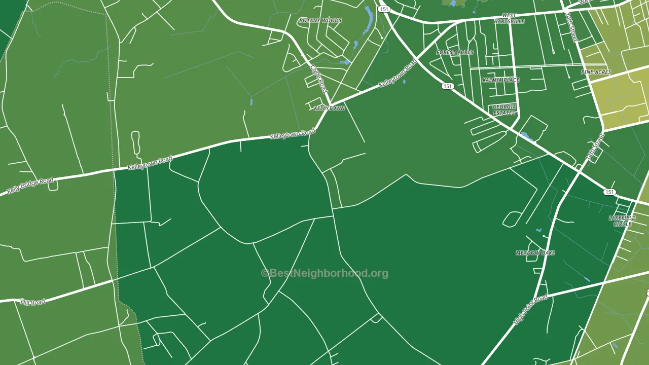 Kellytown, SC block-group voter-turnout map