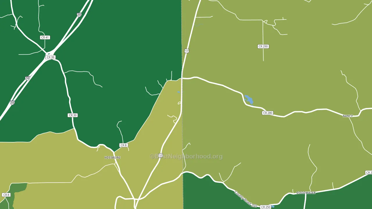 Kelona, MS block-group voter-turnout map