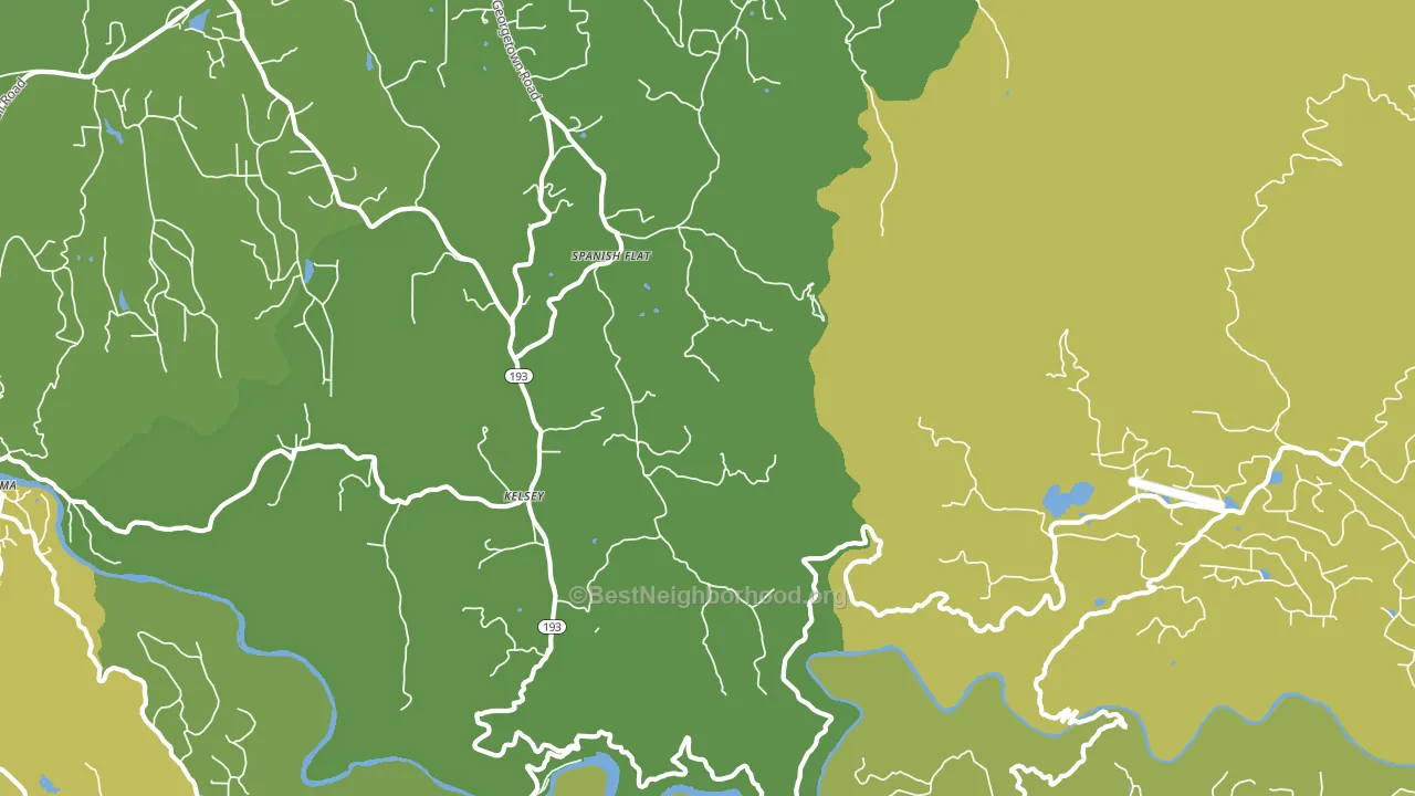 Kelsey, CA block-group voter-turnout map