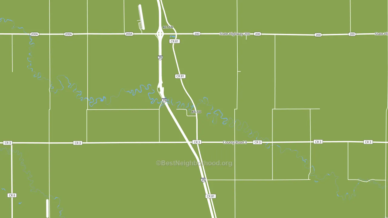 Kelso, ND block-group voter-turnout map