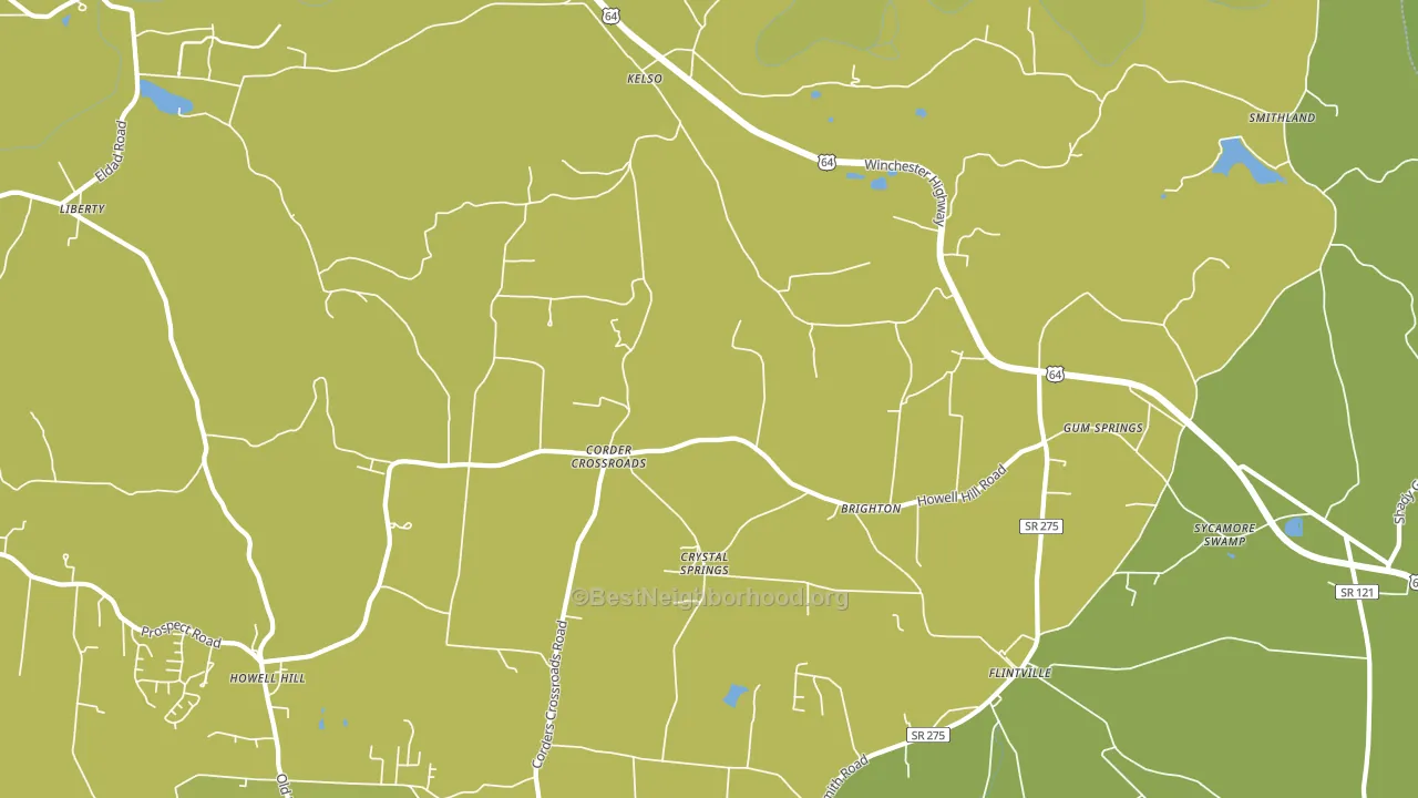 Kelso, TN block-group voter-turnout map