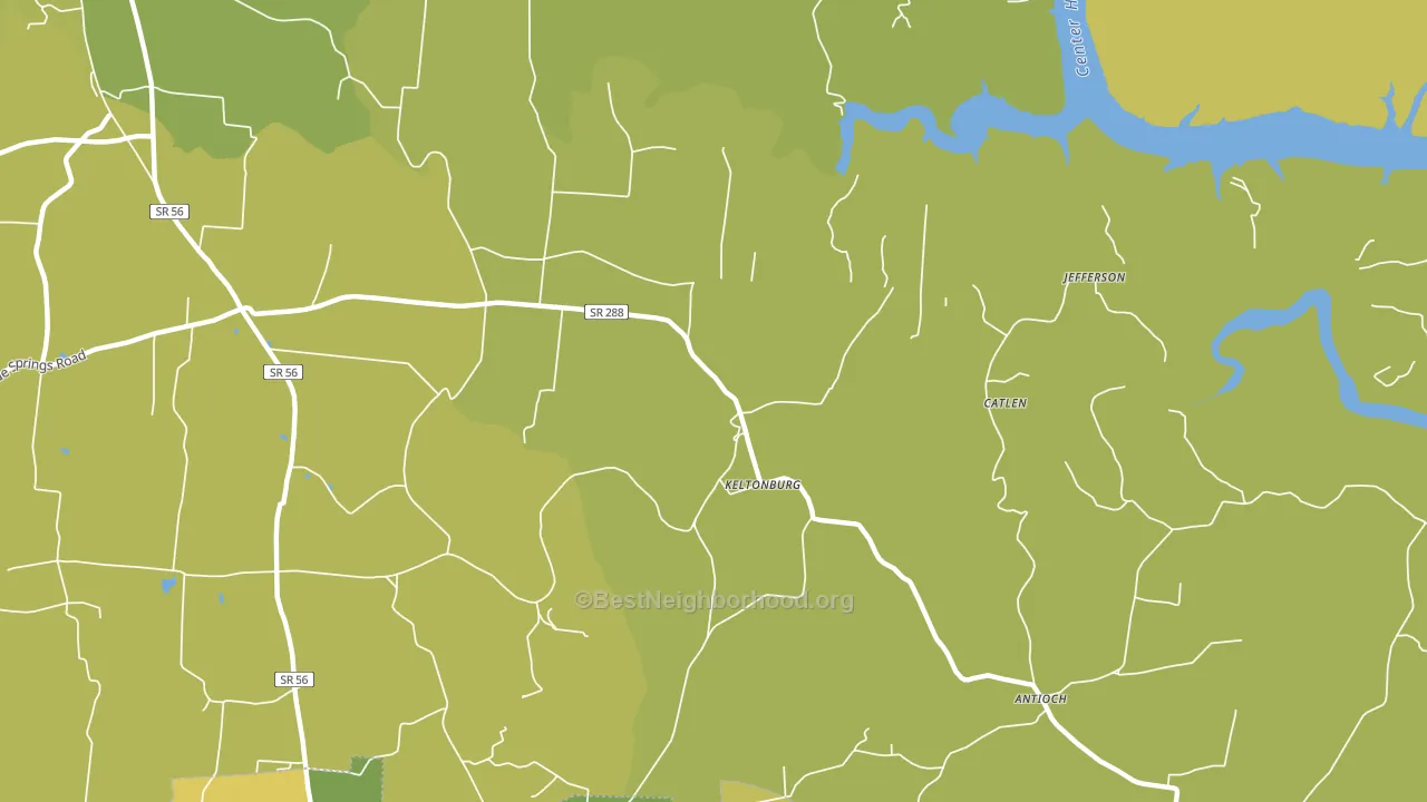 Keltonburg, TN block-group voter-turnout map