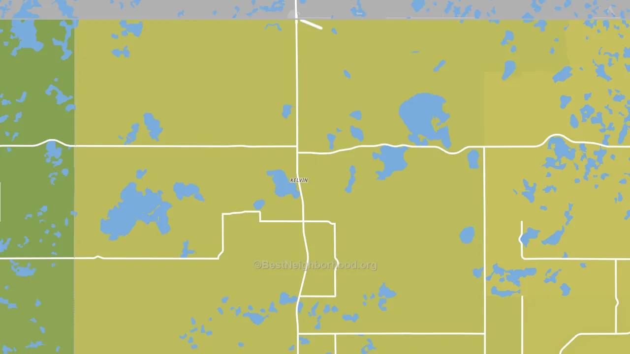 Kelvin, ND block-group voter-turnout map