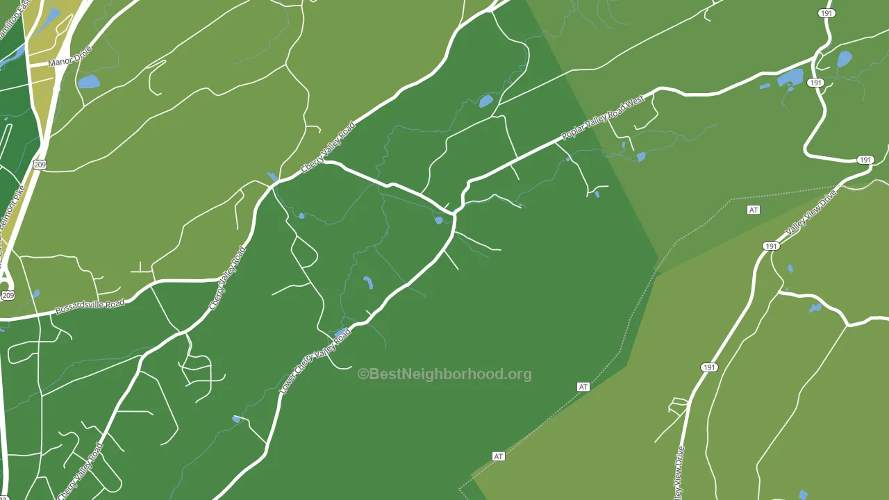 Kemmererville, PA block-group voter-turnout map