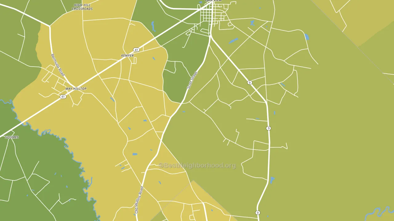 Kemper, SC block-group voter-turnout map